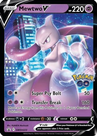 POKEMON TCG - Mewtwo V SWSH223 SWSH Sword & Shield Promo Cards - Promo