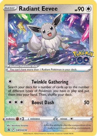 POKEMON TCG - Radiant Eevee SWSH230 SWSH Sword & Shield Promo Cards - Promo