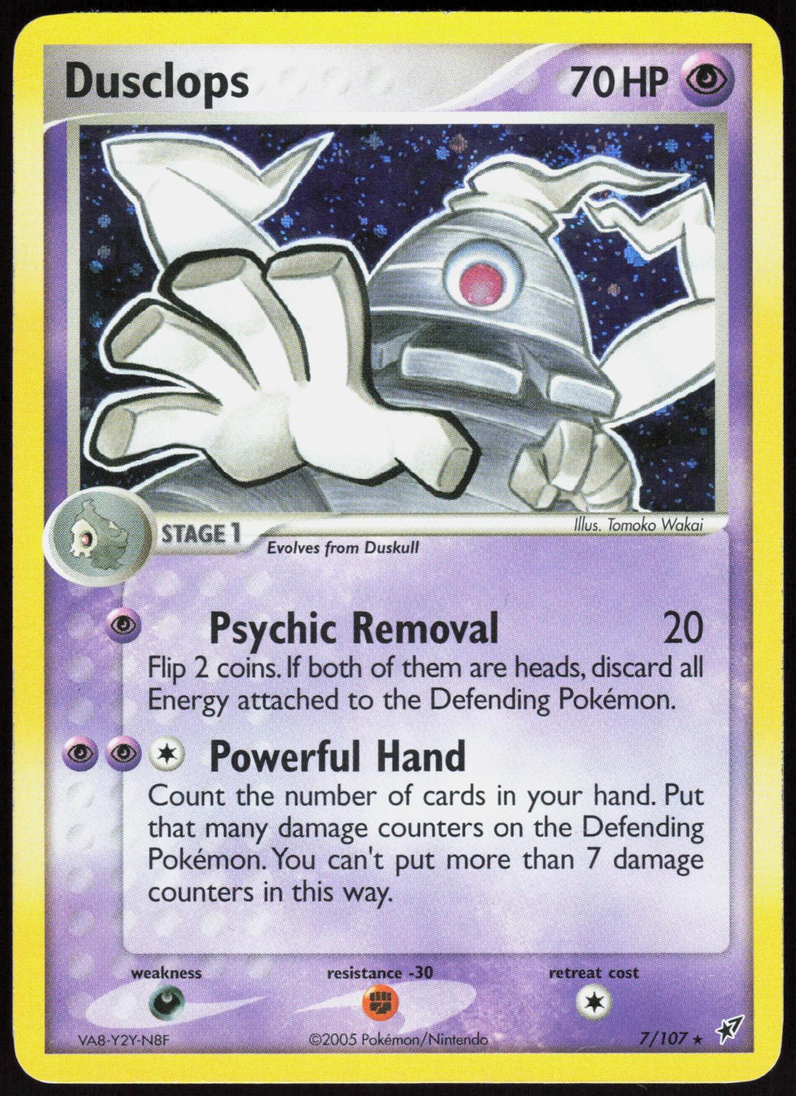 DUSCLOPS 7/107 DEOXYS POKEMON RARE HOLO LP
