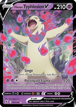 POKEMON TCG - Hisuian Typhlosion V 053/189 SWSH10 Astral Radiance - Ultra Rare