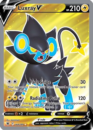 POKEMON TCG - Luxray V (Full Art) 168/189 SWSH10 Astral Radiance - Ultra Rare