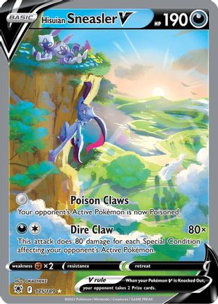 POKEMON TCG - Hisuian Sneasler V (Alternate Full Art) 175/189 SWSH10 Astral Radiance - Ultra Rare