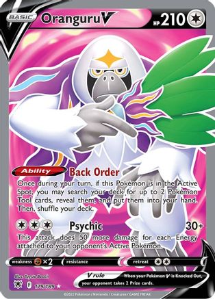 POKEMON TCG - Oranguru V (Full Art) 179/189 SWSH10 Astral Radiance - Ultra Rare