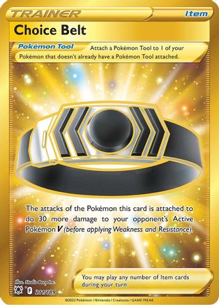 POKEMON TCG - Choice Belt (Secret) 211/189 SWSH10 Astral Radiance - Secret Rare