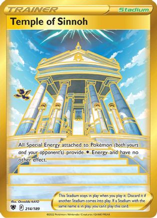 POKEMON TCG - Temple of Sinnoh (Secret) 214/189 SWSH10 Astral Radiance - Secret Rare