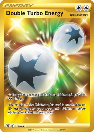 POKEMON TCG - Double Turbo Energy (Secret) 216/189 SWSH10 Astral Radiance - Secret Rare