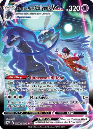 POKEMON TCG - Shadow Rider Calyrex VMAX TG18/TG30 SWSH10 Astral Radiance Trainer Gallery - Ultra Rare