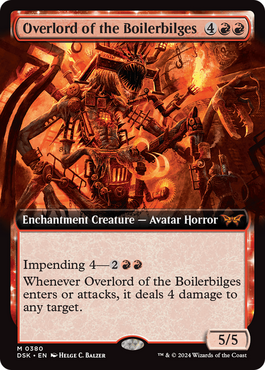 MAGIC: THE GATHERING  - Overlord of the Boilerbilges (Extended Art) (DSK-380) - Duskmourn: House of Horror: (Extended Art, enchantment) Foil