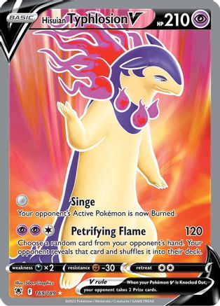 POKEMON TCG - Hisuian Typhlosion V (Full Art) 169/189 SWSH10 Astral Radiance - Ultra Rare