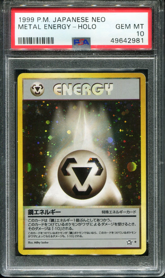 METAL ENERGY HOLO PSA 10 NEO POKEMON JAPANESE
