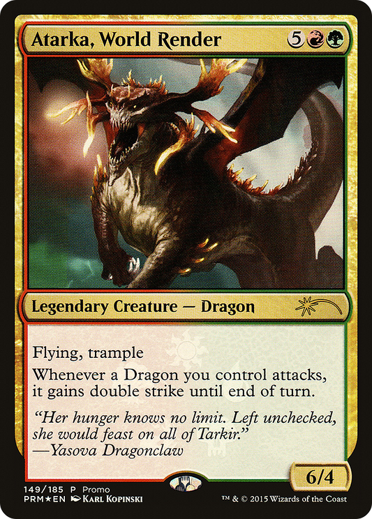 MAGIC: THE GATHERING  - Atarka, World Render (UMP-149★) - Fate Reforged Promos Foil