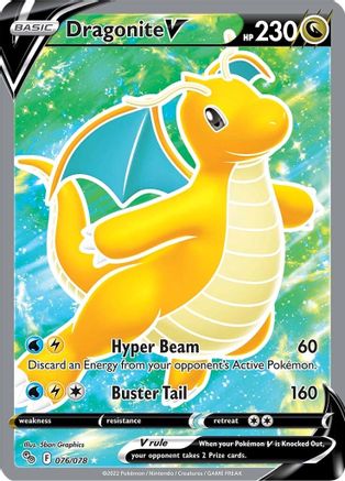 POKEMON TCG - Dragonite V (Full Art) 076 Pokemon GO - Ultra Rare