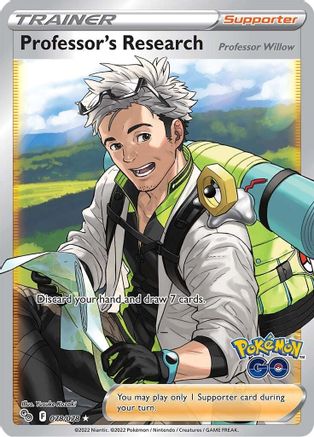 POKEMON TCG - Professor's Research (Full Art) 078/078 Pokemon GO - Ultra Rare