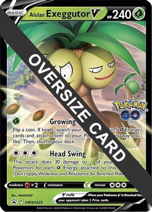 POKEMON TCG - Alolan Exeggutor V SWSH225 Jumbo Cards - Promo