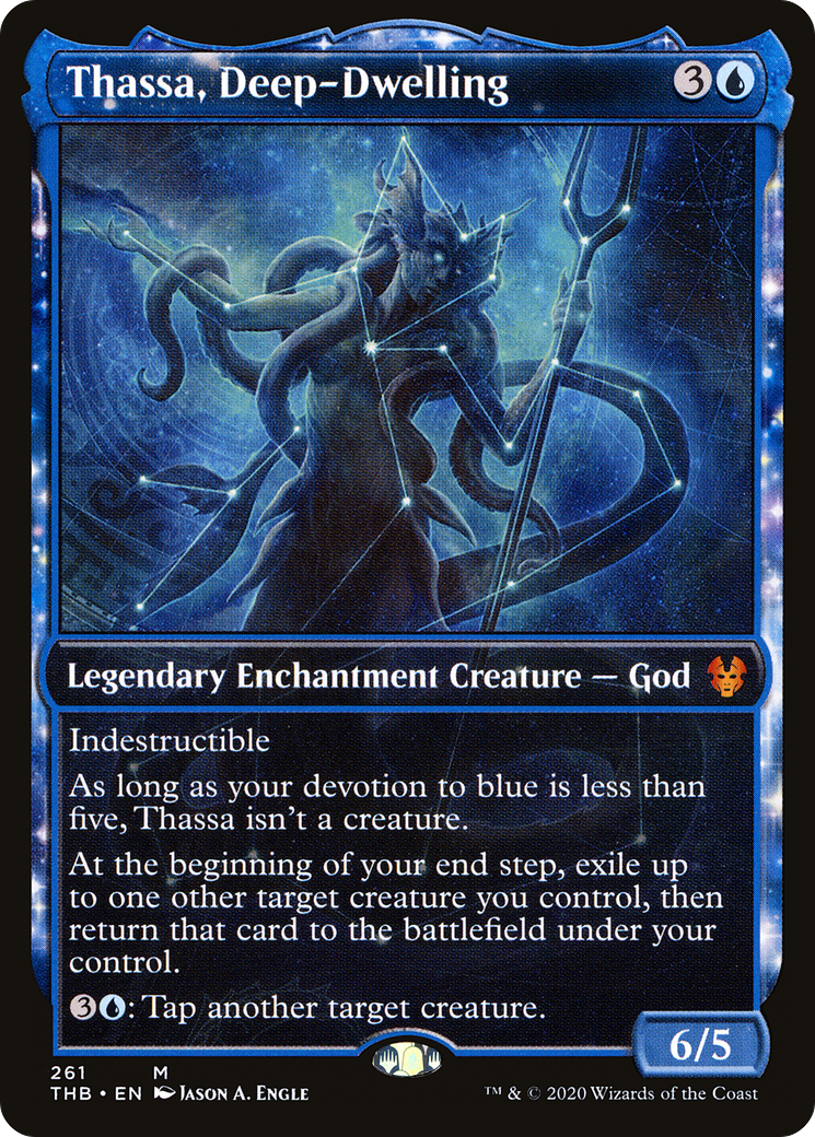 MAGIC: THE GATHERING  - Thassa, Deep-Dwelling (Showcase) (THB-261) - Theros Beyond Death: (enchantment, Showcase)