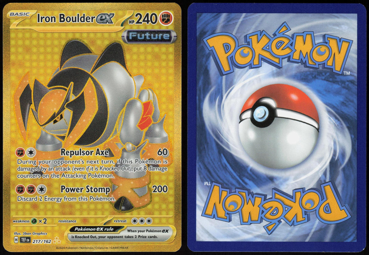 IRON BOULDER EX 217/162 TEMPORAL FORCES POKEMON HYPER RARE HOLO LP
