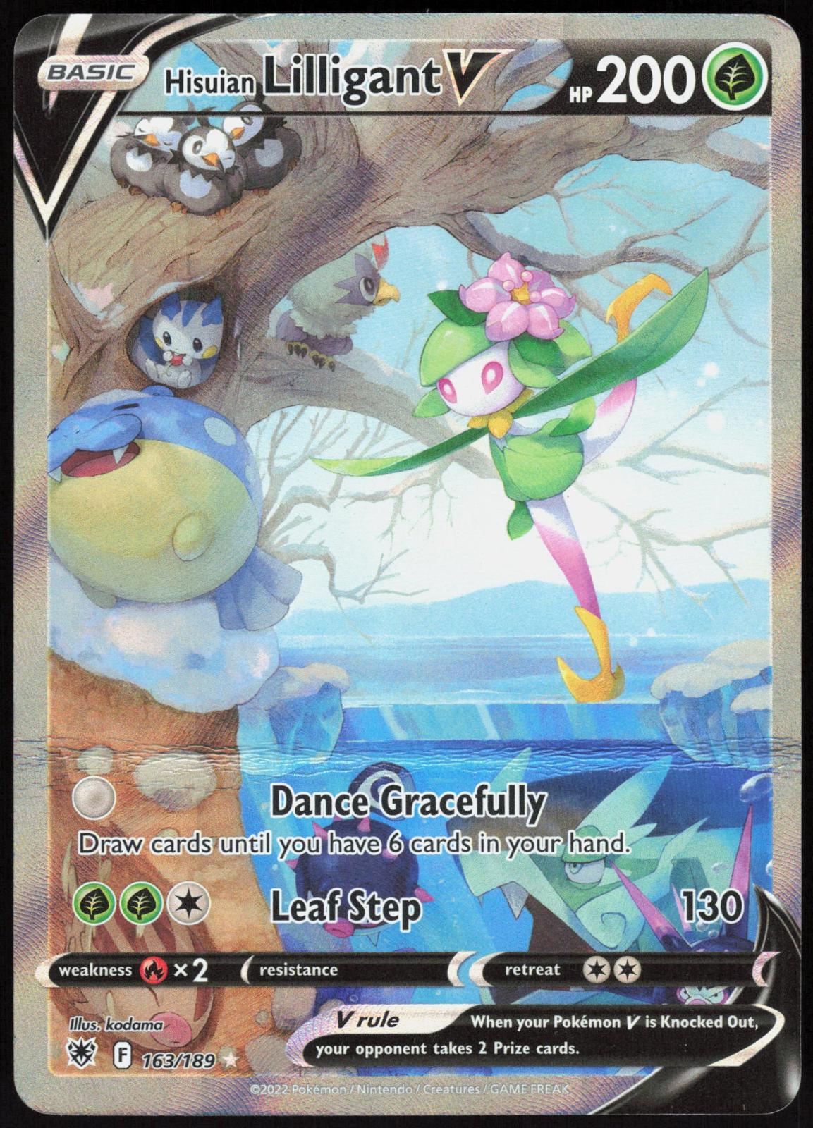 HISUIAN LILLIGANT V 163/189 ASTRAL RADIANCE POKEMON ULTRA RARE HOLO HP