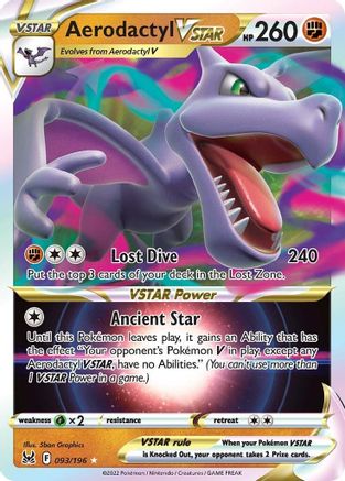 POKEMON TCG - Aerodactyl VSTAR 093 SWSH11 Lost Origin - Ultra Rare
