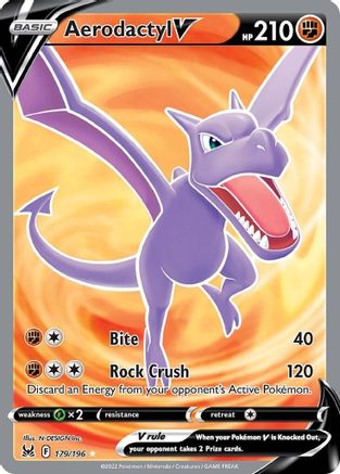 POKEMON TCG - Aerodactyl V (Full Art) 179/196 SWSH11 Lost Origin - Ultra Rare