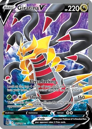 POKEMON TCG - Giratina V (Full Art) 185/196 SWSH11 Lost Origin - Ultra Rare