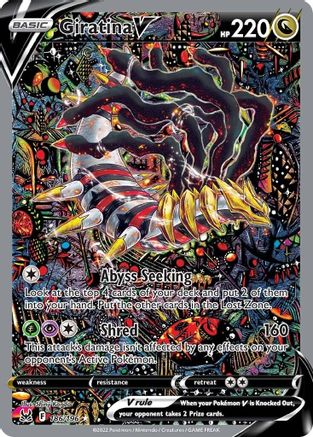 POKEMON TCG - Giratina V (Alternate Full Art) 186/196 SWSH11 Lost Origin - Ultra Rare