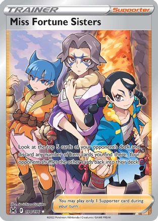 POKEMON TCG - Miss Fortune Sisters (Full Art) 194/196 SWSH11 Lost Origin - Ultra Rare