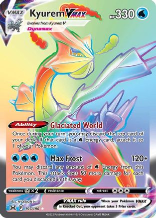 POKEMON TCG - Kyurem VMAX (Secret) 197/196 SWSH11 Lost Origin - Secret Rare