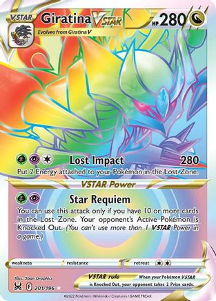 POKEMON TCG - Giratina VSTAR (201) (Secret) 201/196 SWSH11 Lost Origin - Secret Rare