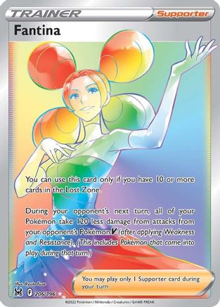 POKEMON TCG - Fantina (Secret) 206/196 SWSH11 Lost Origin - Secret Rare