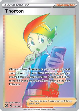 POKEMON TCG - Thorton (Secret) 210/196 SWSH11 Lost Origin - Secret Rare
