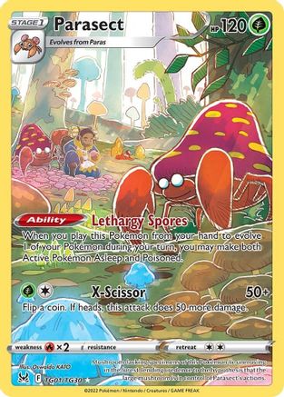 POKEMON TCG - Parasect TG01/TG30 SWSH11 Lost Origin Trainer Gallery - Ultra Rare