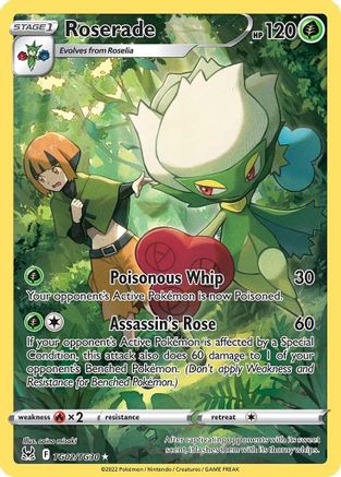 POKEMON TCG - Roserade TG02/TG30 SWSH11 Lost Origin Trainer Gallery - Ultra Rare