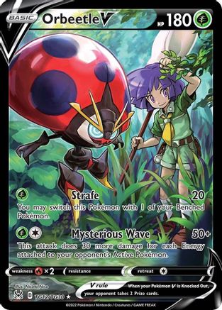 POKEMON TCG - Orbeetle V TG12/TG30 SWSH11 Lost Origin Trainer Gallery - Ultra Rare