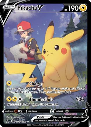 POKEMON TCG - Pikachu V TG16/TG30 SWSH11 Lost Origin Trainer Gallery - Ultra Rare