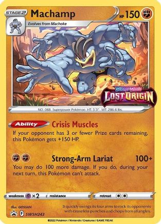 POKEMON TCG - Machamp SWSH243 SWSH Sword & Shield Promo Cards - Promo