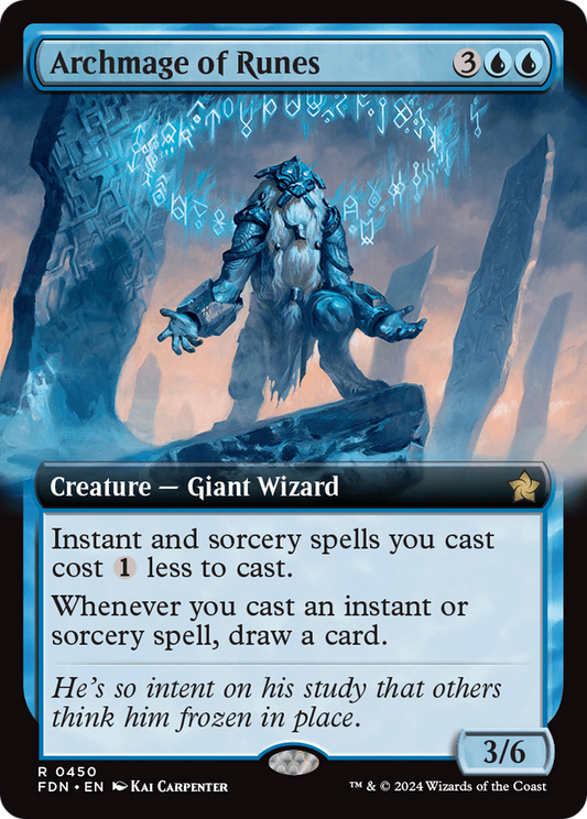 MAGIC: THE GATHERING  - Archmage of Runes (Extended Art) (FDN-450) - Foundations: (Extended Art) Foil