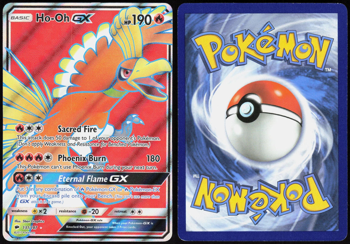 HO-OH GX 131/147 BURNING SHADOWS POKEMON ULTRA RARE HOLO LP