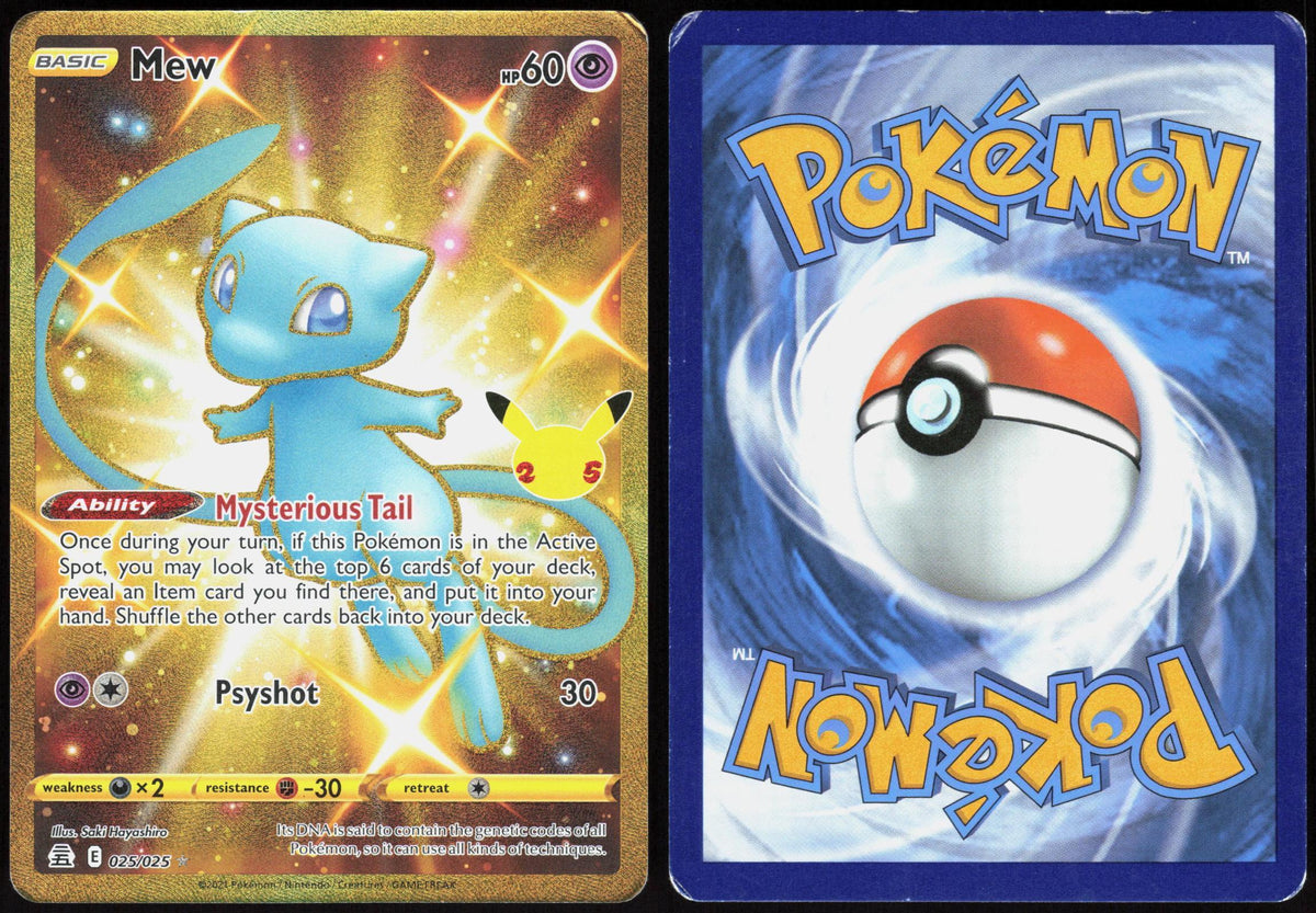 MEW 025/025 CELEBRATIONS POKEMON RARE HOLO MP