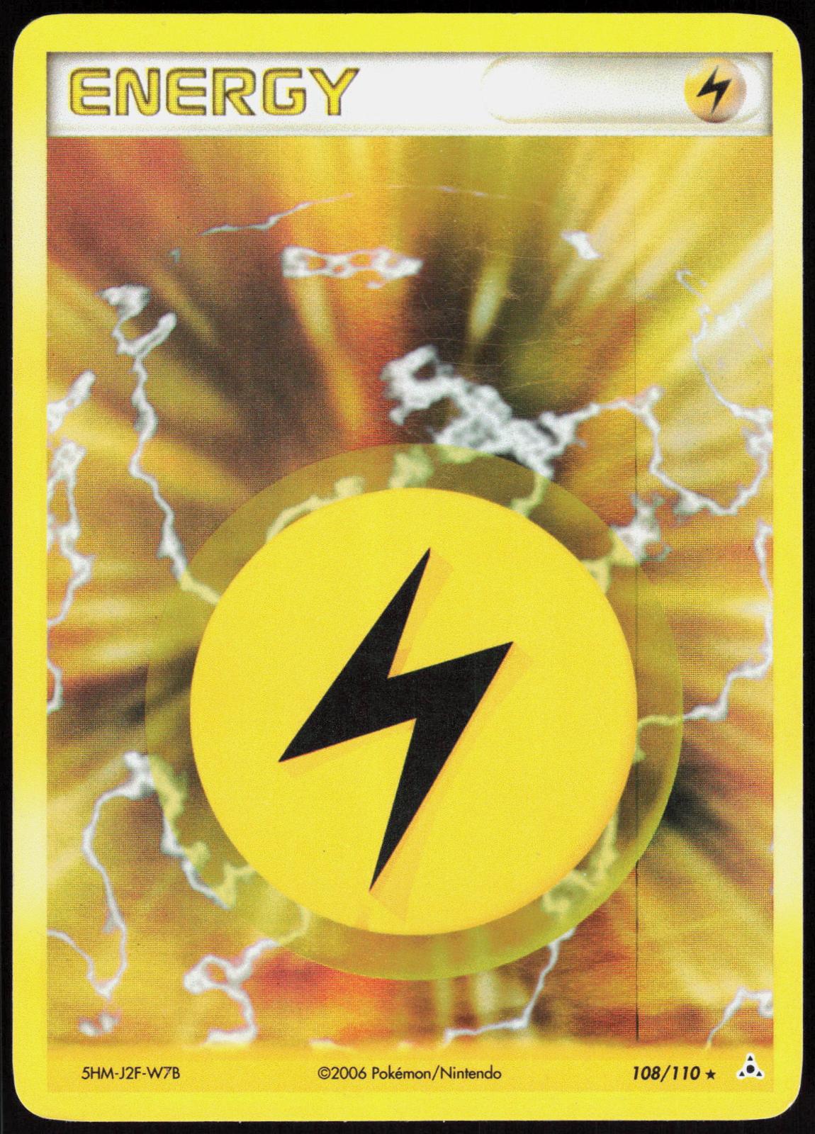 LIGHTNING ENERGY 108/110 HOLON PHANTOMS POKEMON RARE HOLO MP