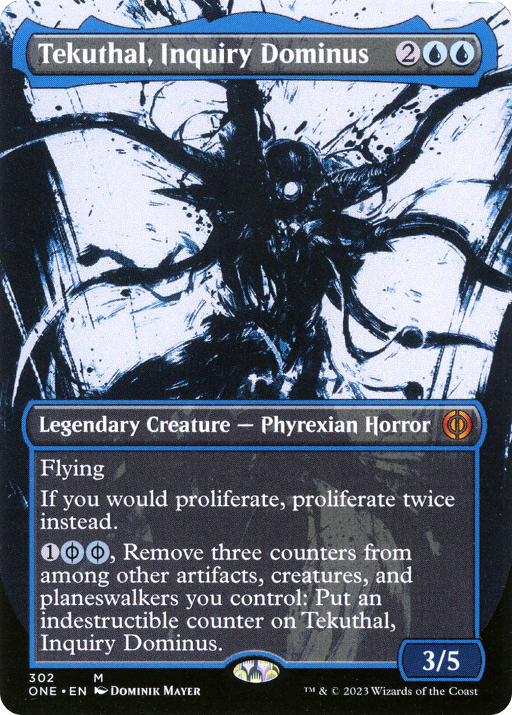 MAGIC: THE GATHERING  - Tekuthal, Inquiry Dominus (Showcase) (ONE-302) - Phyrexia: All Will Be One: (Showcase) (Borderless)
