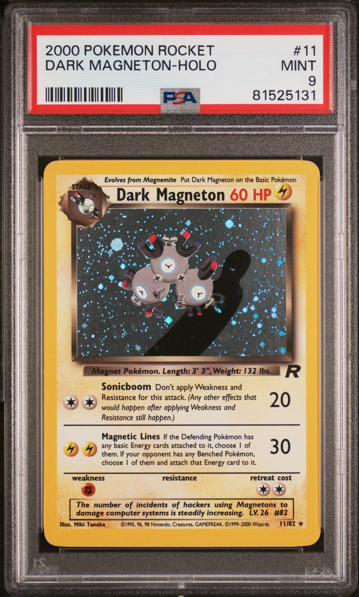 DARK MAGNETON HOLO 11 PSA 9 ROCKET POKEMON