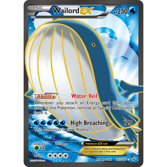 POKEMON TCG - WAILORD EX 147/160 XY PRIMAL CLASH FULL ART MP