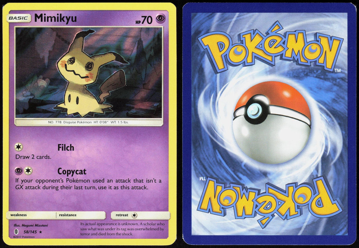 MIMIKYU 58/145 GUARDIANS RISING POKEMON HOLO RARE LP
