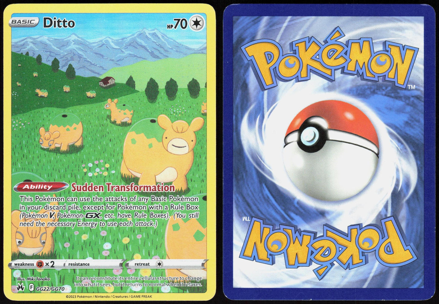 DITTO GG22/GG70 CROWN ZENITH GALARIAN GALLERY POKEMON HOLO LP