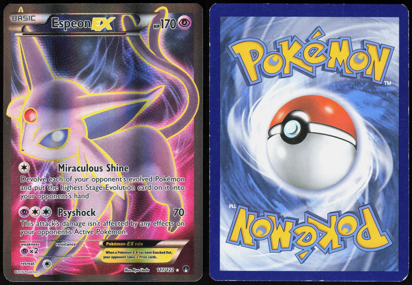 ESPEON EX 117/122 BREAKPOINT POKEMON ULTRA RARE MP