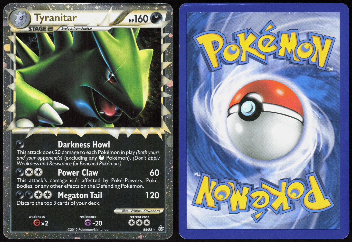 TYRANITAR 88/95 HGSS UNLEASHED POKEMON PRIME RARE HOLO HP