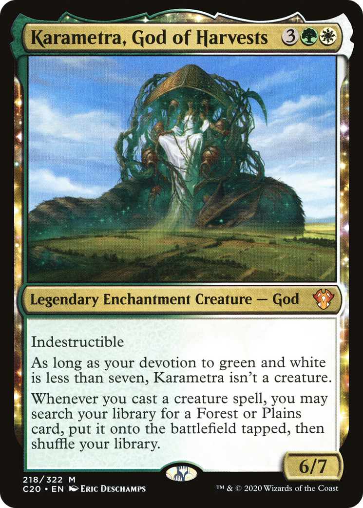 MAGIC: THE GATHERING  - Karametra, God of Harvests (C20-218) - Commander 2020: (enchantment)