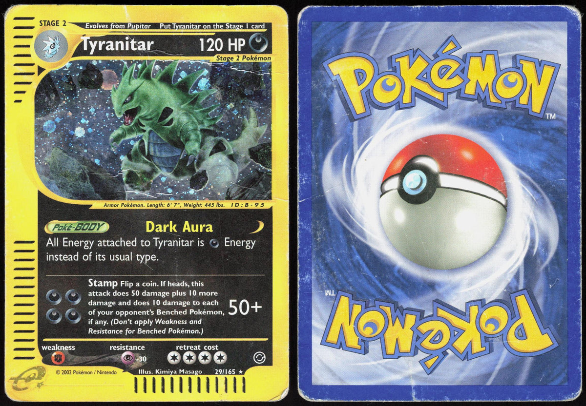 TYRANITAR 29/165 EXPEDITION BASE SET POKEMON RARE HOLO HP