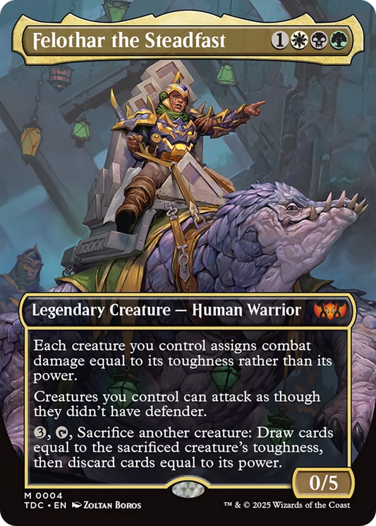 MAGIC: THE GATHERING  - Felothar the Steadfast (Borderless) (TDC-004) - Commander: Tarkir: Dragonstorm
