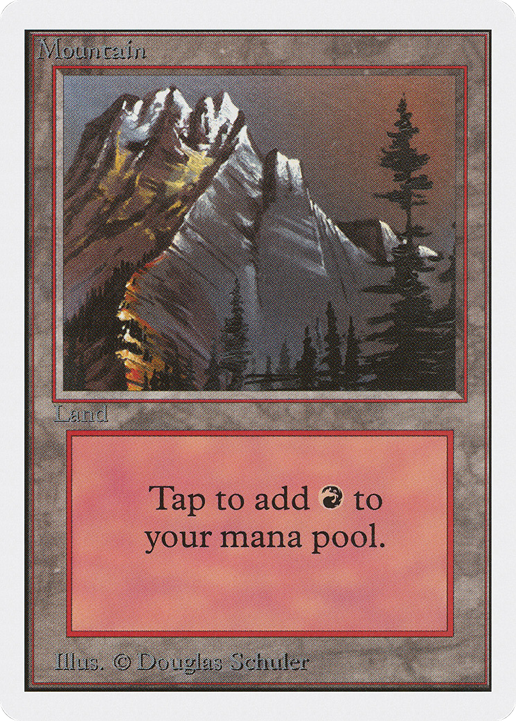 MAGIC: THE GATHERING  - Mountain (A) (2ED-297) - Unlimited Edition